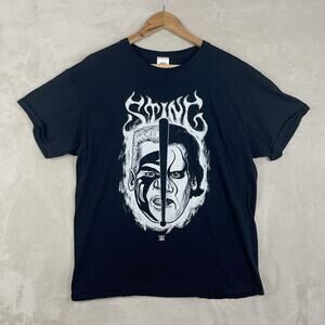 WWE Sting White Warrior Split Face Shirt 2017 Wrestling T Shirt Tee Men's Large